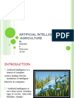 Artificial Intelligence in Agriculture: by Shivani. P Final Year E.C.E