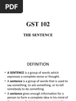 GST 102 - The Sentence