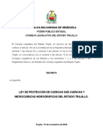 Ley de Protección de Cuencas Sub Cuencas y Microcuencas Del Estado Trujillo.