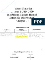 BUSN 2429 Chapter 7 Sampling Distribution