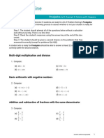 Prealgebra Pretest