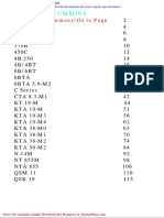 Cummins All Series Engine Specifications