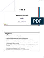 Tema 2 - Membranas Celulares