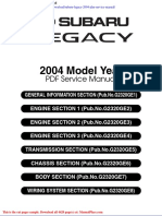 Subaru Legacy 2004 JDM Service Manual