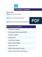 HR Metrics Calculation Template