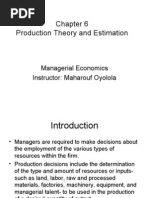 Managerial Economics (Chapter 6)