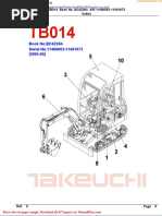 Takeuchi Tb014 Tb016 Parts Sec Wat