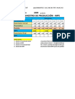 Plantilla Plan Maestro de Producción - MPS