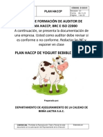 Plan Haccp para Auditar