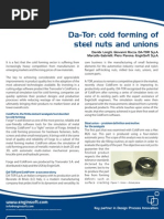 Simulation of Cold Forming of A Steel Union at DA-TOR S.p.A.