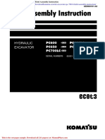 Komatsu Crawler Excavator PC 700 8 Field Assembly Instruction