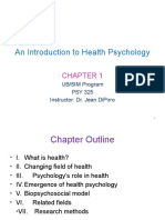 CHAPTER 1 LECTURE - An Introduction To Health Psychology FALL 2018