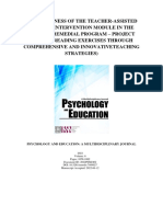 Effectiveness of The Teacher-Assisted Reading Intervention Module in The Reading Remedial Program - Project RECITeS (Reading Exercises Through Comprehensive and Innovative Teaching Strategies)