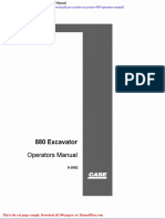 Case Crawler Excavator 880 Operators Manual