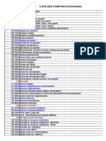 Liste Des Comptes Syscohada