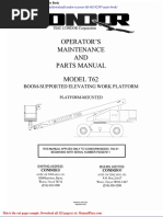 Condor Scissors Lift t62 92367 Parts Book