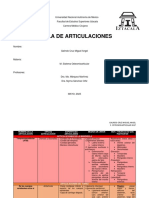 Tabla de Articulaciones Magc