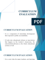 Curriculum Evaluation