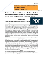 Design and Implementation of A Modular Student Results Management System For A Senior Secondary School in Old Kampala Senior Secondary School