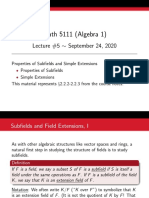 5111 Lecture 05 Subfields Simple Extensions