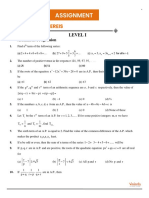 Sequence and Series - Assignment