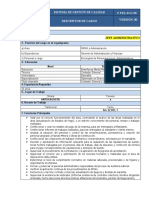 Descriptor de Cargo - Jefe Administrativo