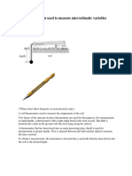 Study of Instruments Used To Measure Microclimatic Variables