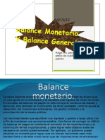 Balance Monetario Y Balance General