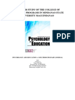 A Tracer Study of The College of Education Programs in Mindanao State University - Maguindanao