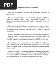 Juegos Musicales para Jóvenes