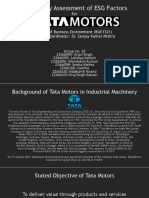 Materiality Assessment of ESG Factors