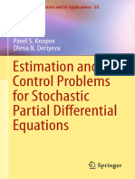 Estimation and Control Problems For Stochastic Partial Differential Equations