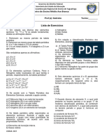 Lista de Exercícios 2º Bimestre