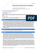 Jove Protocol 56627 Isolation Respiratory Measurements Mitochondria From Arabidopsis