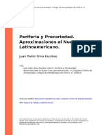 Periferia y Precariedad. Aproximaciones Al Nuevo Cine Latinoamericano