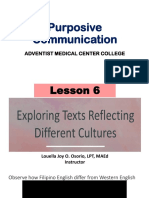 6 Exploring Texts Reflecting Different Cultures