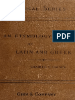 An Etymology of Latin and Greek