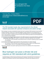 Recommendations For A Stringent ISO Standard On The GHG Emissions From Blue Hydrogen Production