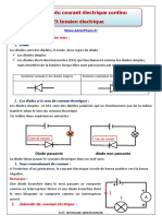 Cours 3 - Le Courant Électrique Continu