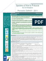 Système D'alerte Précoce Au Sud de Madagascar - Pronostic Définitif - 2011 (PAM - 2011)