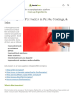 Film Formation in Coatings - Properties, Mechanisms, and Applications