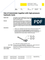 Use of Manometer Together With High-Pressure WS05Q059 - 01gb