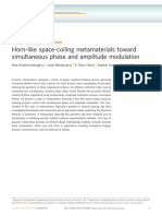 Horn-Like Space-Coiling Metamaterials Toward Simultaneous Phase and Amplitude Modulation