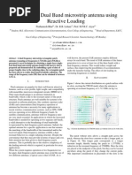 Design of A Dual Band Microstrip Antenna Using Reactive Loading