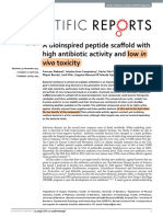 A Bioinspired Peptide Scaffold With High Antibiotic Activity and Low in Vivo Toxicity