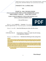 Amendment No. 2 April 2022 To Is 7098 (Part 2) : 2011 Crosslinked Polyethylene Insulated Thermoplastic Sheathed Cables - Specification