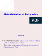 Beta Oxidation of Fatty Acids 1