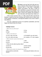 Reading Task - My Cozy House - For A1-A2