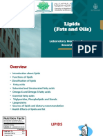 Lipids (Fats and Oils) : Laboratory Medicine Program Second Year