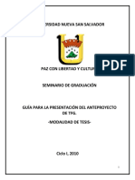 Guia para Elaboraciuon Anteproyecto de Tesis